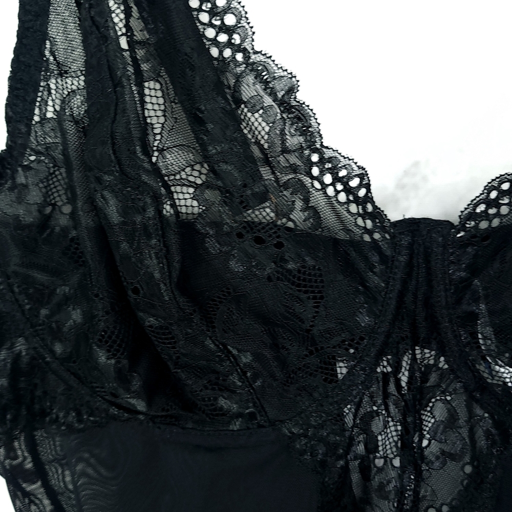 Fox & Royal Black Lace Body Suit New Without Tag Size L/20 - Picture 10 of 10